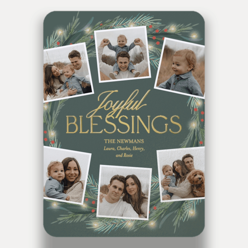 Encircled Wreath Holiday Card
