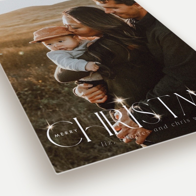 Sparkling Serif Religious Christmas Card