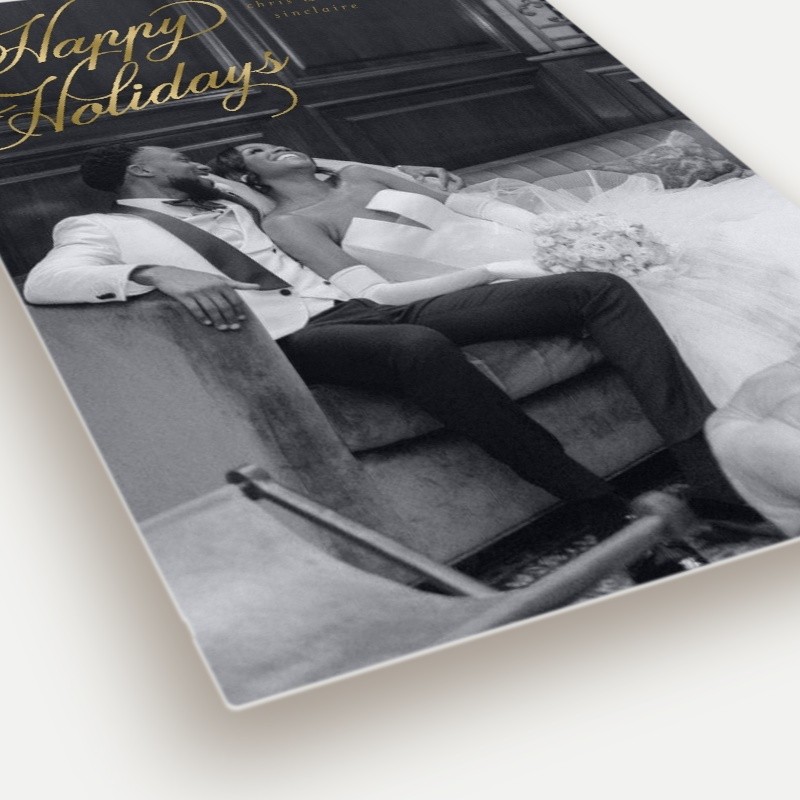 Sweeping Script Holiday Card