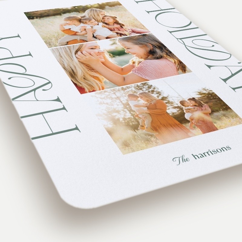 Tall Serif Holiday Card