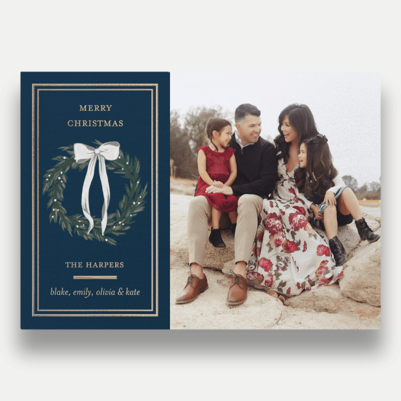 Centered Wreath Holiday Card