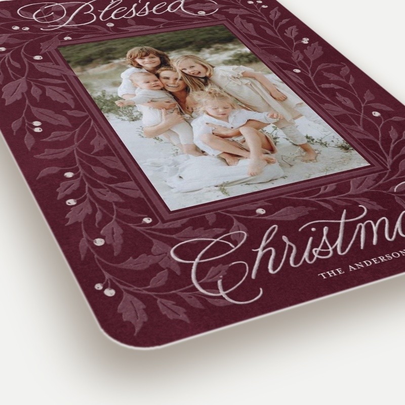 Holly Frame Holiday Card