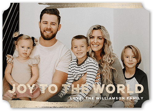 Radiant Brushstroke 5x7 Yellow  Holiday Card