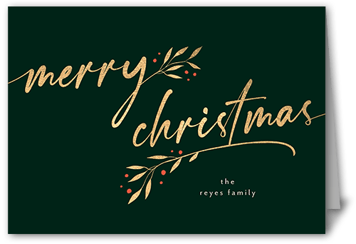 Evergreen Jubilee 5x7 Black  Holiday Card