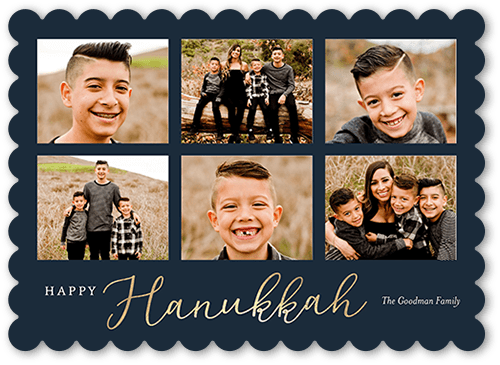 Gleeful Gallery 5x7 Blue  Holiday Card