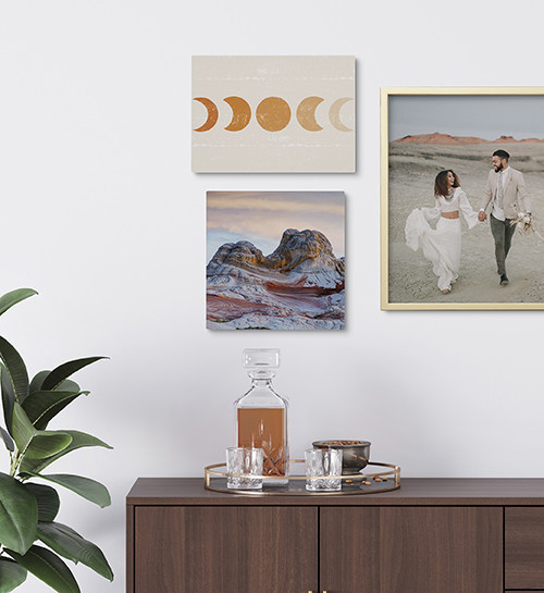 Simple Photo Frame 10x14 White  Metal Print