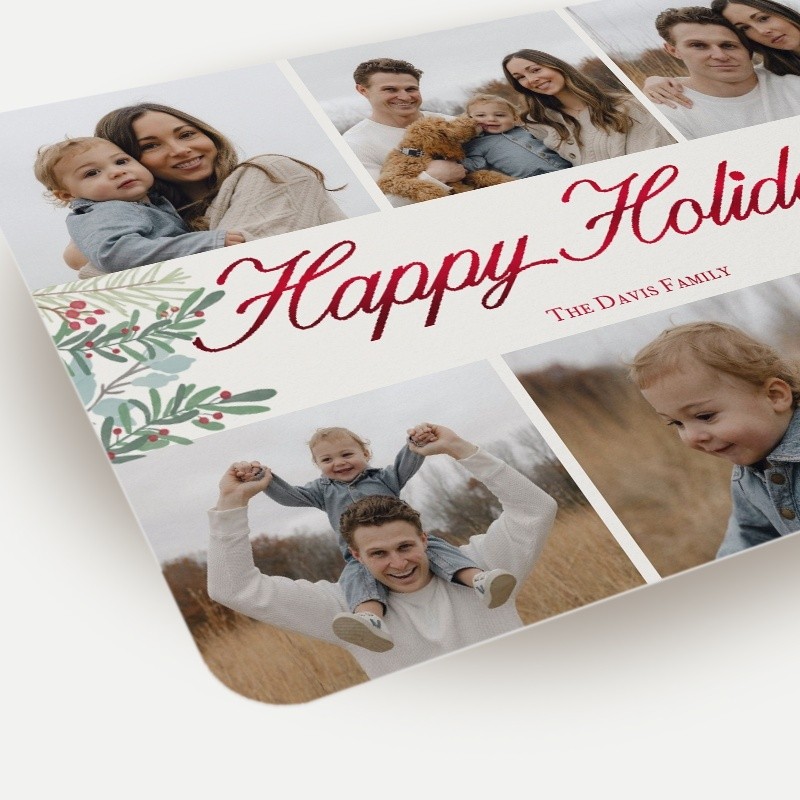 Script Banner Holiday Card