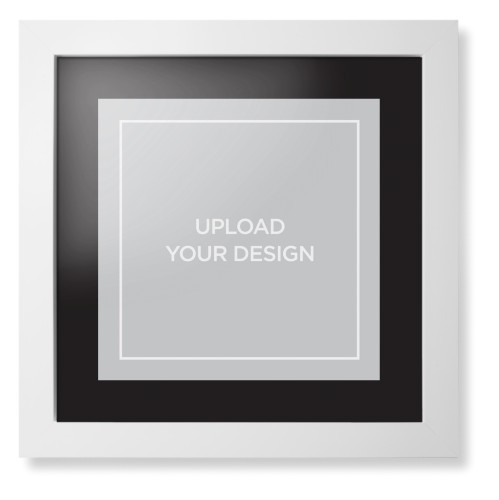 Framed Prints: Upload Your Own Design Portrait White Contemporary Frame Black Top Mat 12x12 1 Photo Shutterfly