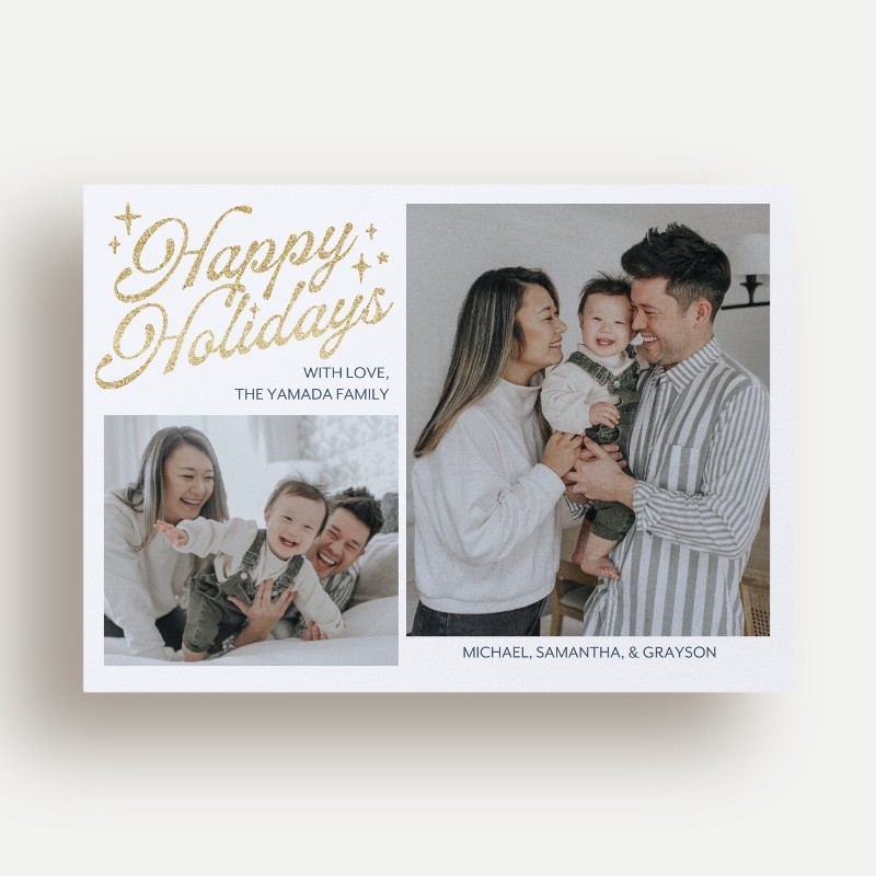 Glitter Stars Holiday Card