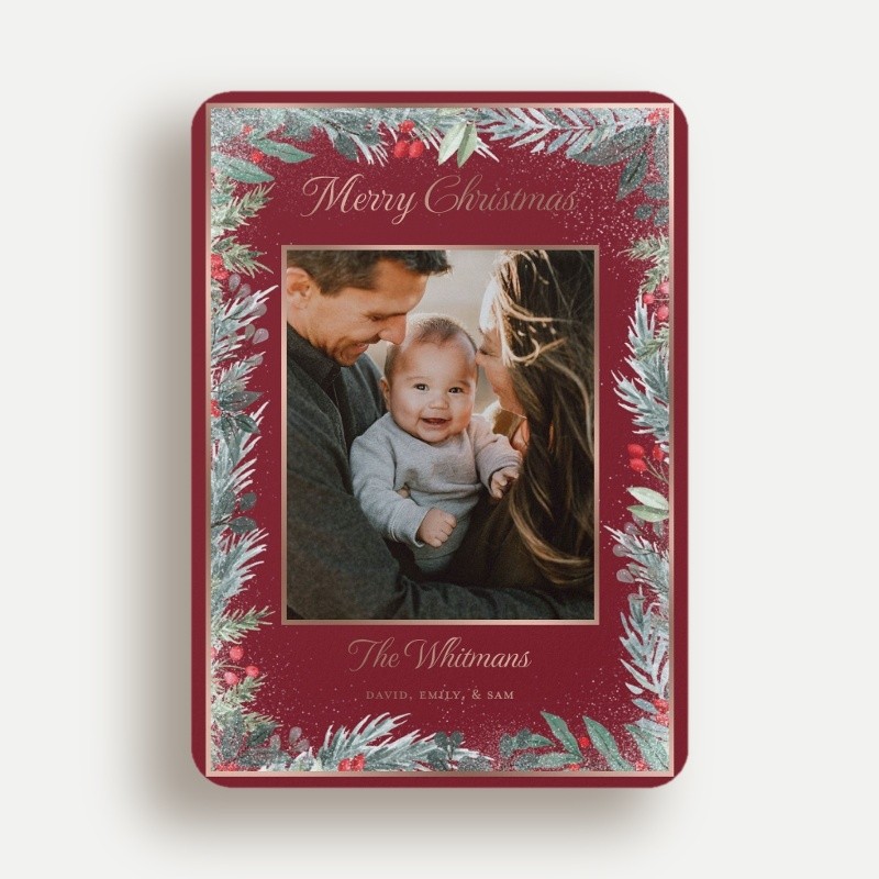 Berry Greenery Holiday Card