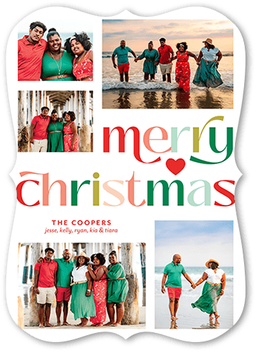 Lighthearted Lettering 5x7 White  Holiday Card