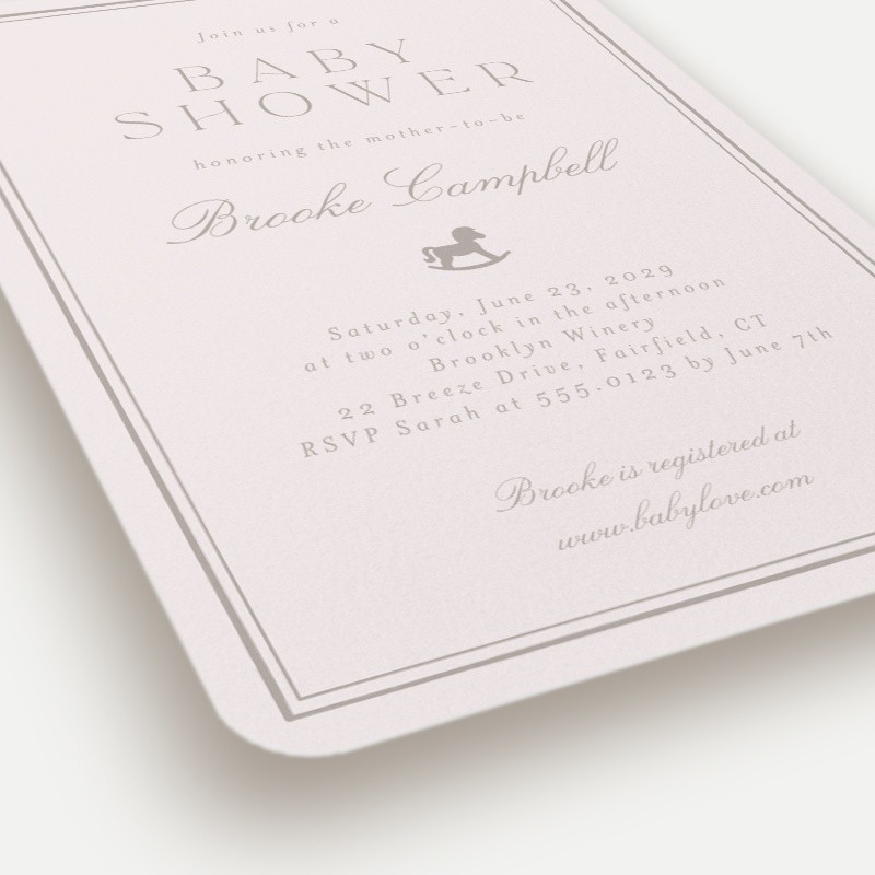 Little Rocking Horse Baby Shower Invitation