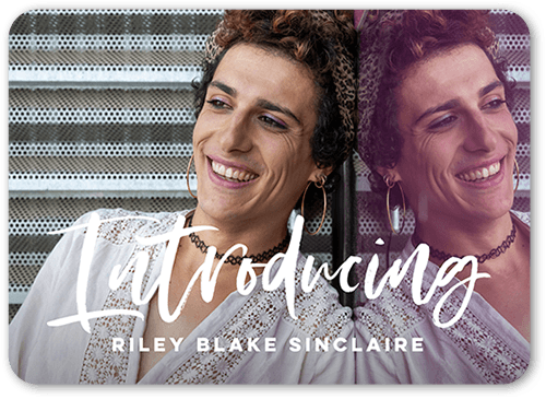 Introducing Me 5x7 White  Pride Card