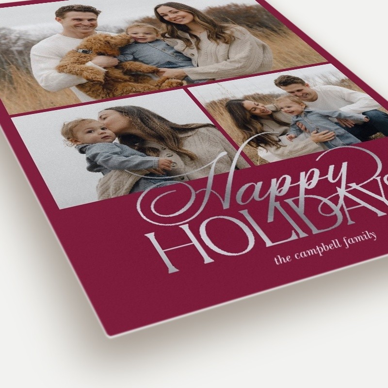 Elegant Trio Holiday Card