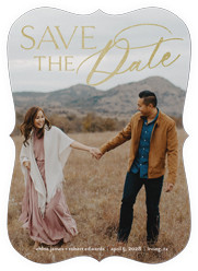 Glamorous Announcement 5x7 Foil Stamped