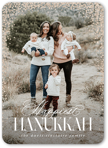 Sparkling Snowfall 5x7 White  Holiday Card