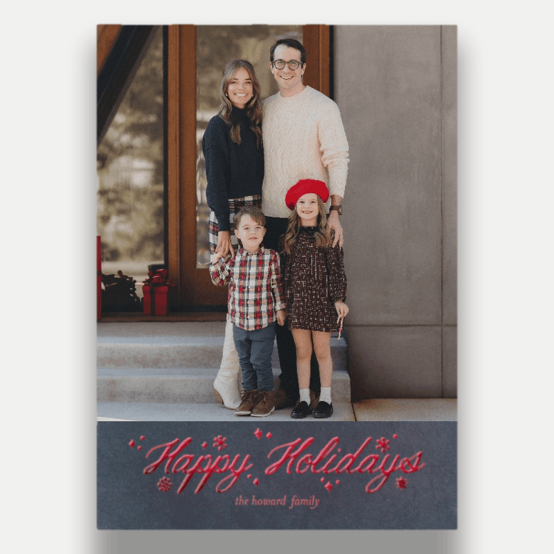 Snowflake Script Holiday Card