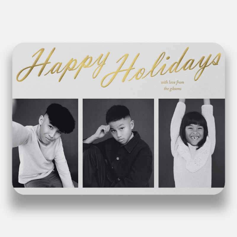 Bold Script Holiday Card