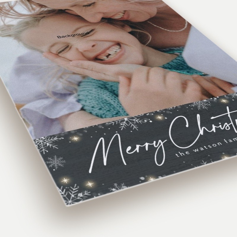 Snowflurry Script Holiday Card