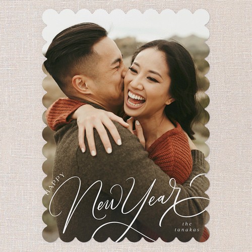 Feeling Fancy 5x7 White  Holiday Card