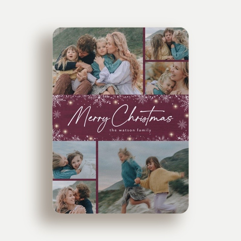 Snowflurry Script Holiday Card