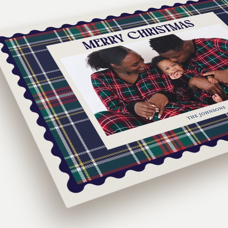 Little Sleepies Northern Night Plaid Holiday Card