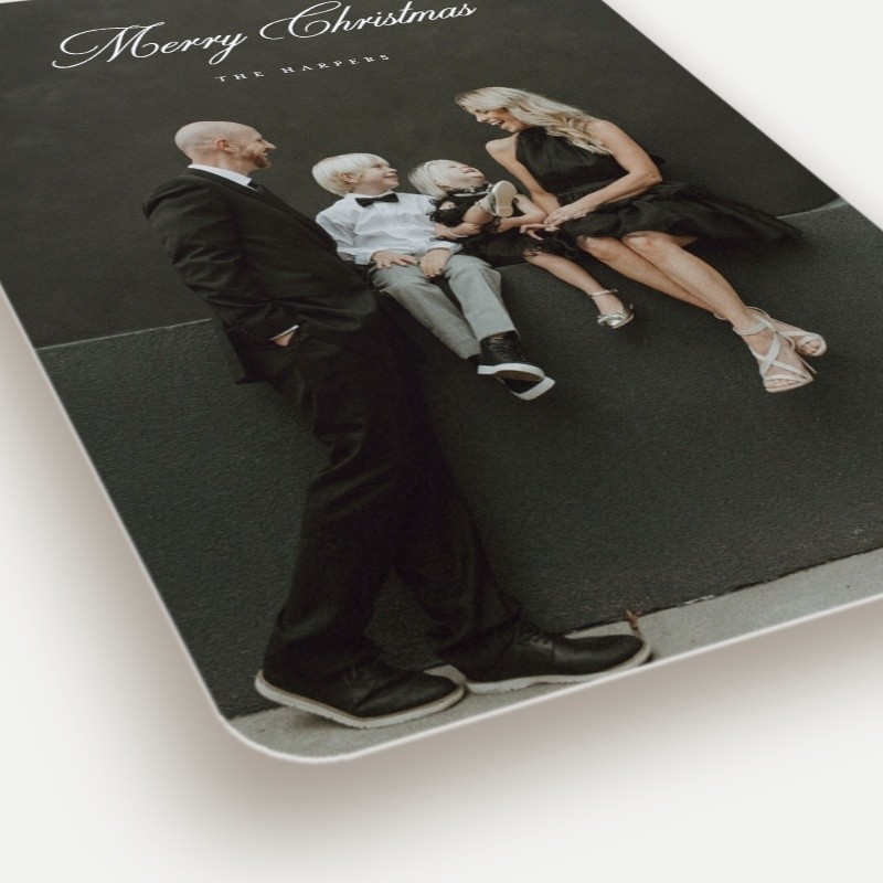 Upscale Script Holiday Card