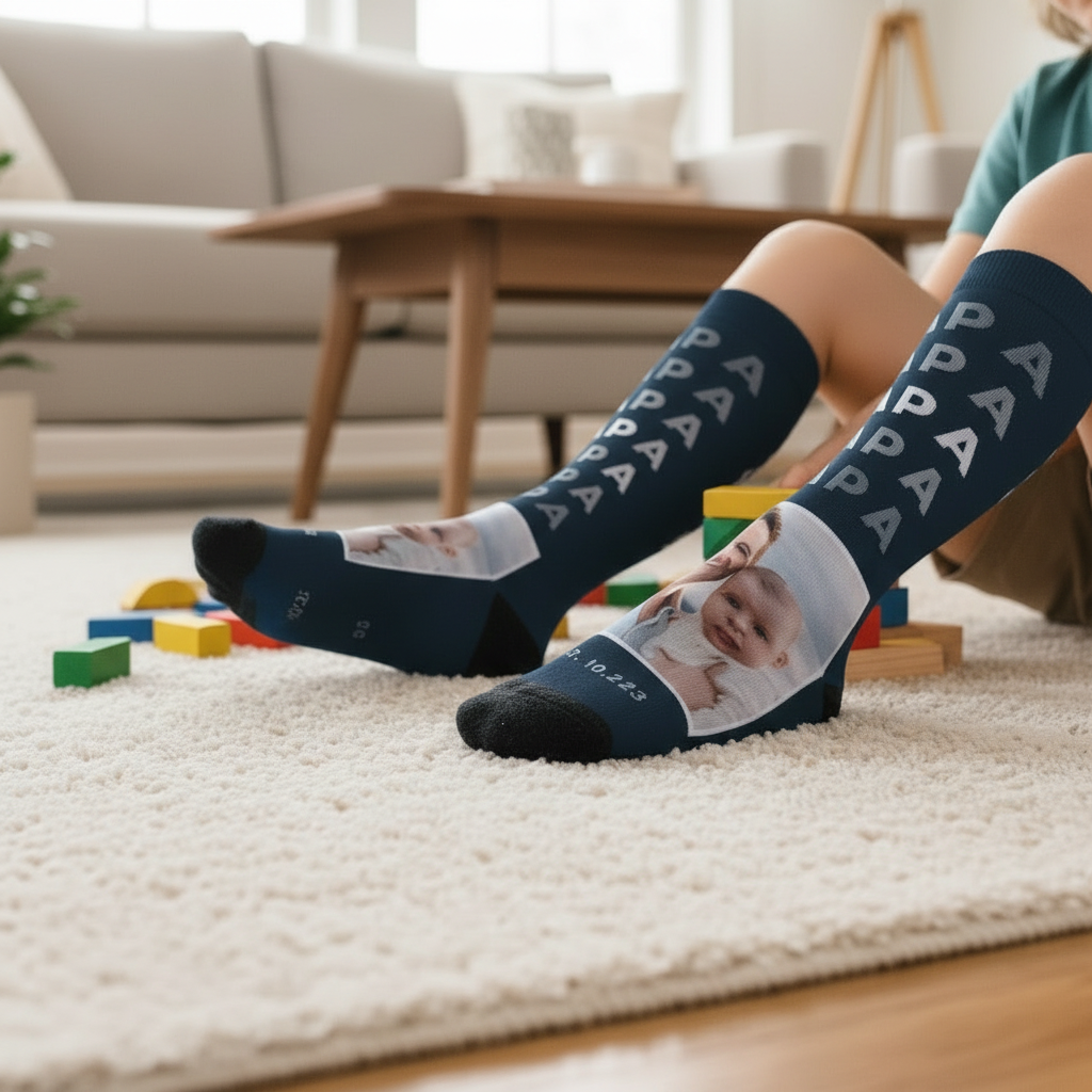 Text Repeat Custom Socks Text Repeat 3.5x14 Black Custom Socks