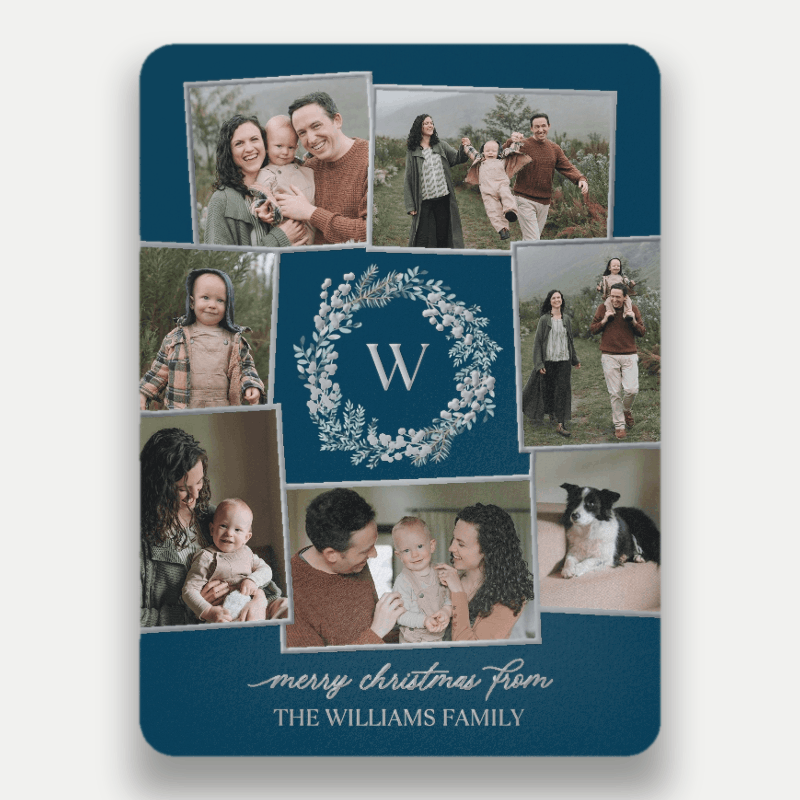 Wreath Monogram Holiday Card