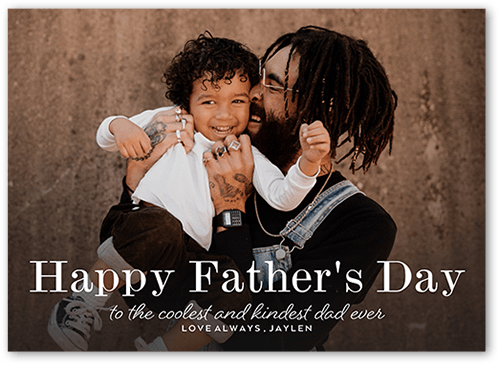 Notable Notion 5x7 White  Father's Day Card