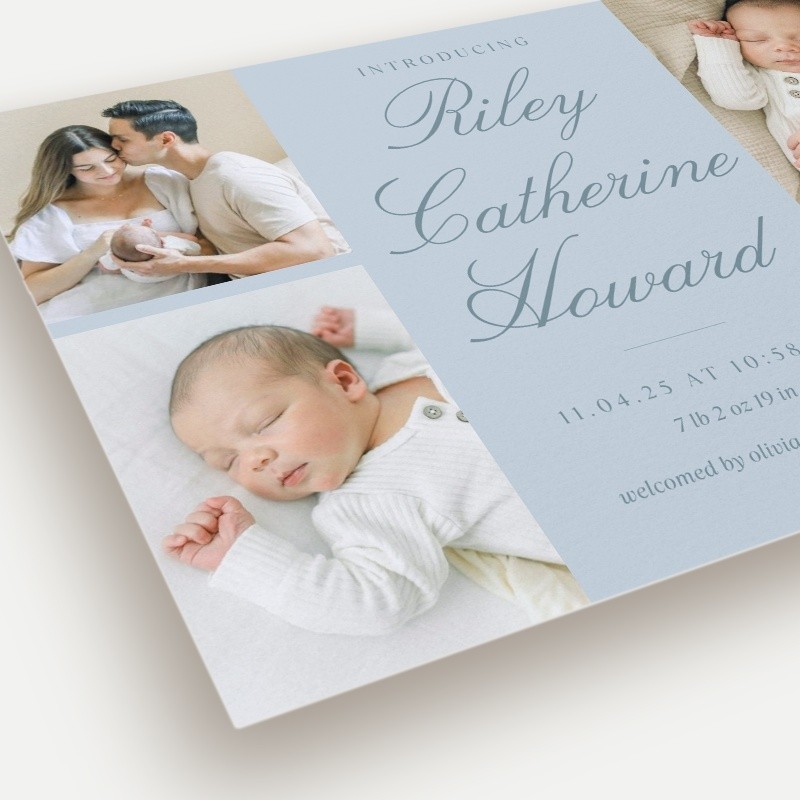 Elegant Announcement Birth Announcement