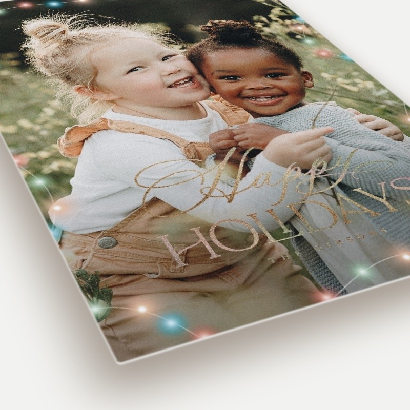 String Light Frame Holiday Card