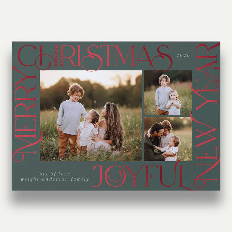 Word Frame Holiday Card