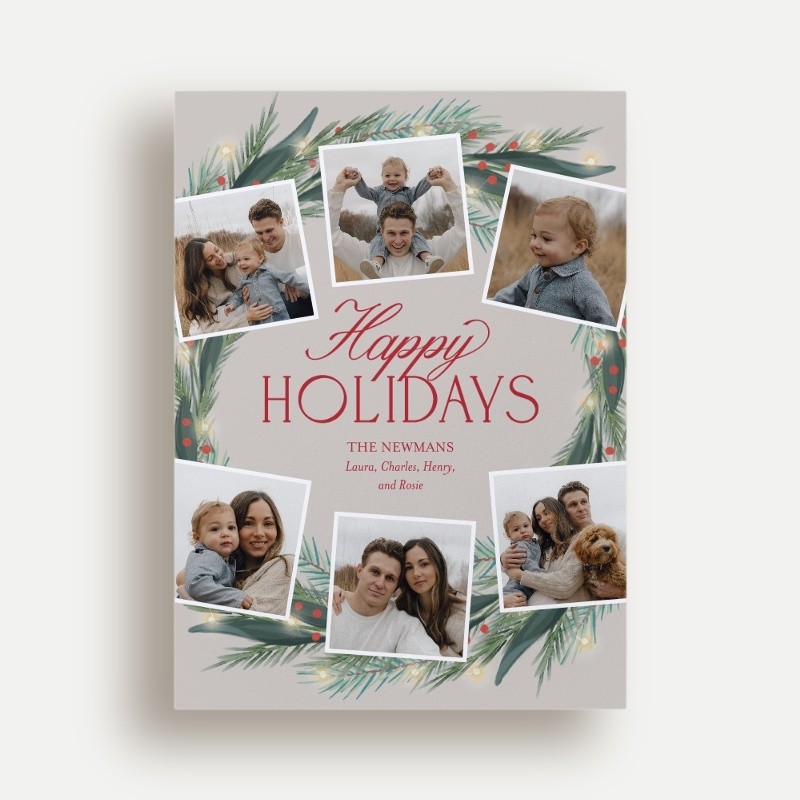 Encircled Wreath Holiday Card