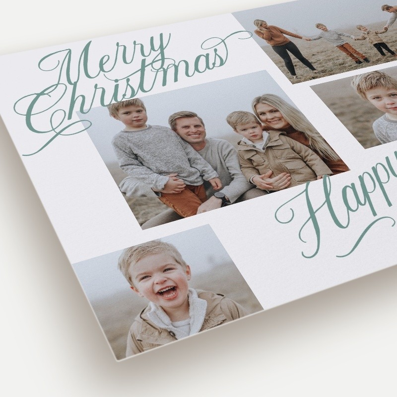 Calligraphy Collage Holiday Card