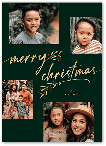 Evergreen Jubilee 5x7 Black  Holiday Card