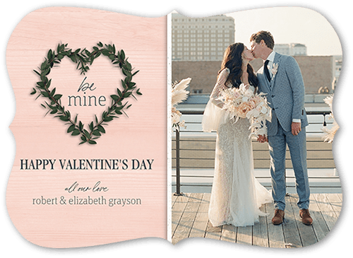 Nature Wreath 5x7 Beige  Valentine's Day Card