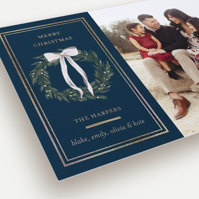 Centered Wreath Holiday Card