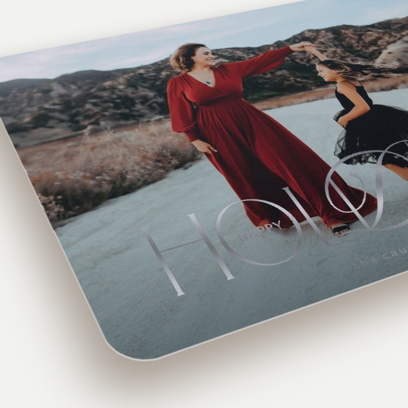Elegant Flourish Holiday Card