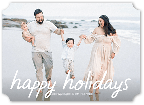 Wholesome Handwriting 5x7 White  Holiday Card