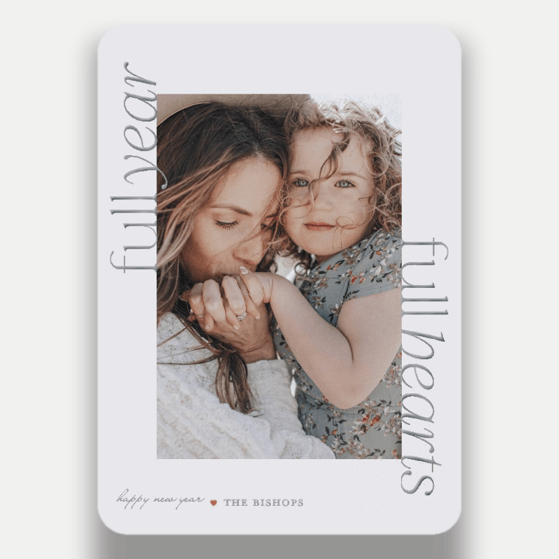 Vertical Script New Year's Card