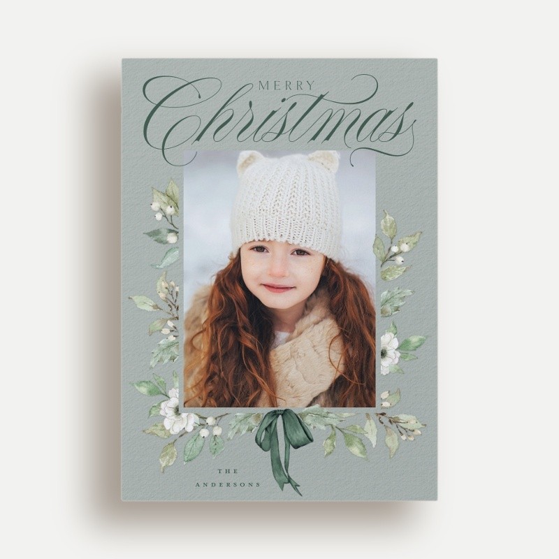 Botanical Bow Holiday Card