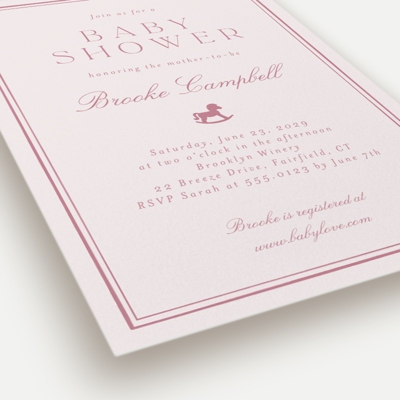 Little Rocking Horse Baby Shower Invitation