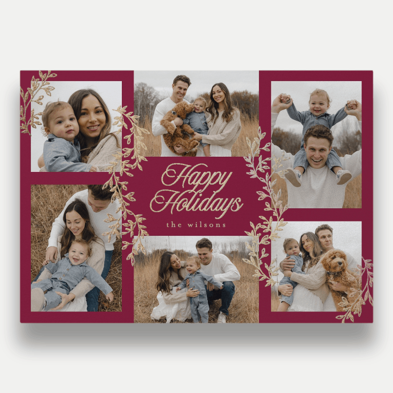 Painted Sprigs Holiday Card
