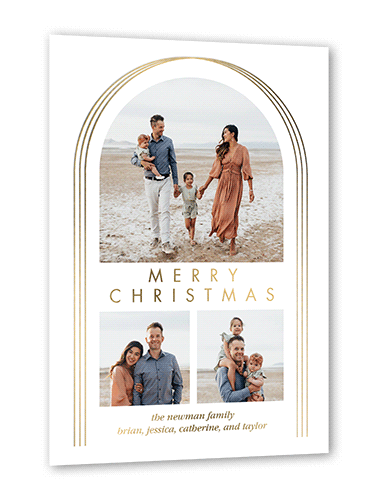 Gleaming Arch 5x7 White  Holiday Card