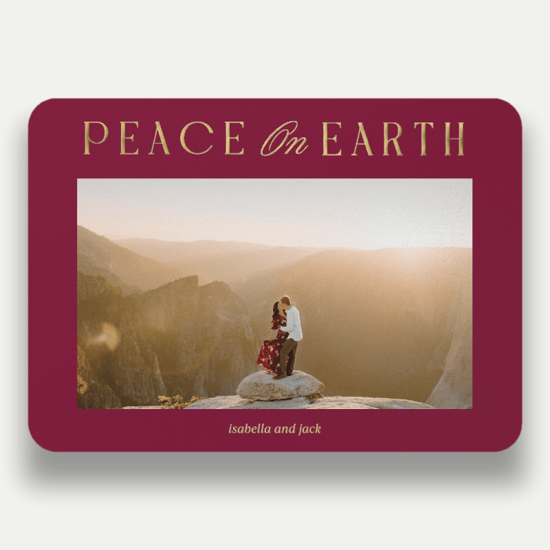 Luminous Peace Religious Christmas Card