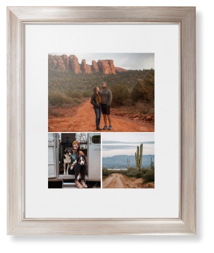 Framed Prints: Gallery of Three Metallic Modern Frame White Top & Bottom Mat 11x14 3 Photos Shutterfly