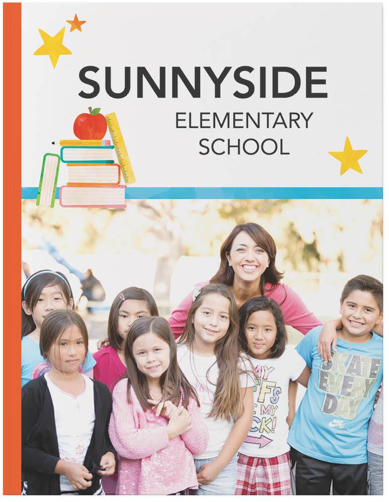 Colorful Elementary School Yearbook