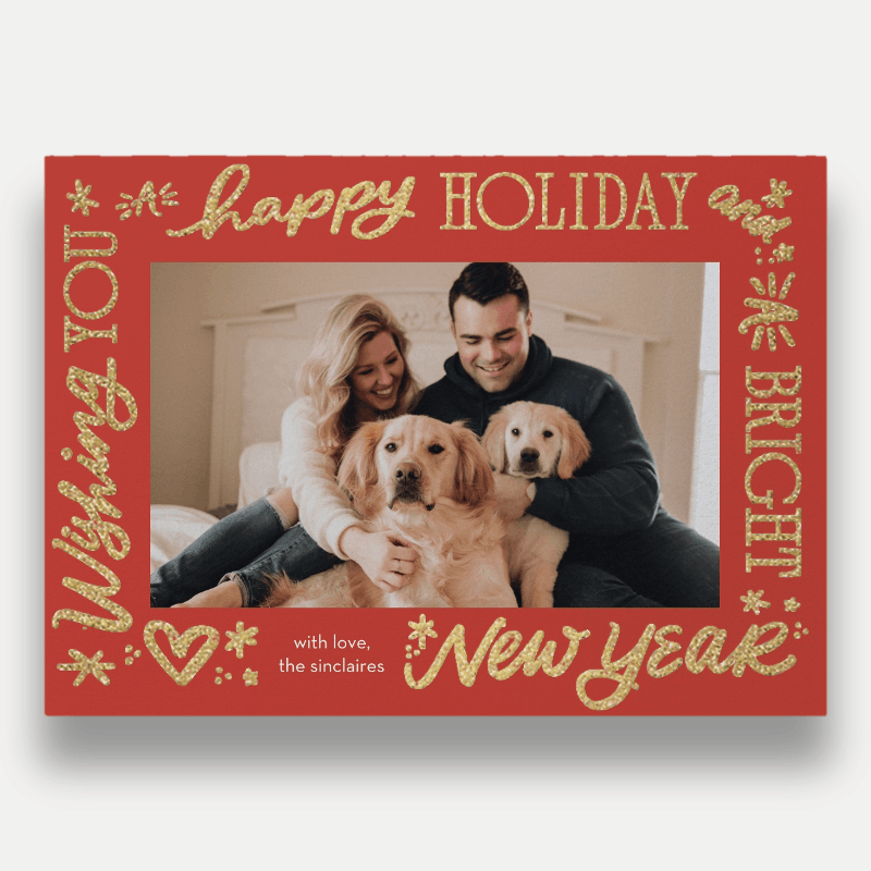 Glitter Greetings Holiday Card