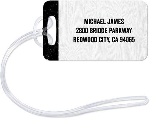 Adventure Road Less Traveled 2x3 Black  Luggage Tag